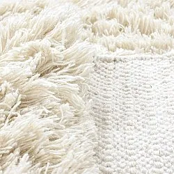 Alfombras de pelo largo - Fassale Hand Woven Wool Shaggy (blanco)
