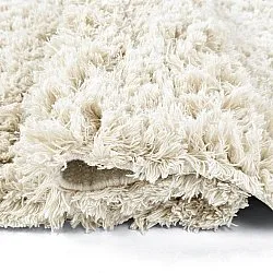 Alfombras de pelo largo - Fassale Hand Woven Wool Shaggy (blanco)