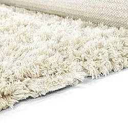 Alfombras de pelo largo - Fassale Hand Woven Wool Shaggy (blanco)
