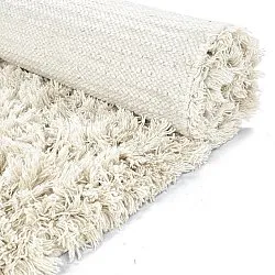 Alfombras de pelo largo - Fassale Hand Woven Wool Shaggy (blanco)