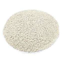 Alfombras redondeadas - Fassale Hand Woven Wool Shaggy (blanco)