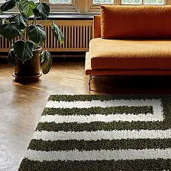 Alfombras de pelo largo - Imilchil (blanco/verde)
