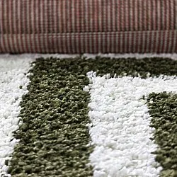 Alfombras de pelo largo - Imilchil (blanco/verde)