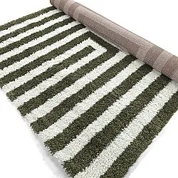 Alfombras de pelo largo - Imilchil (blanco/verde)