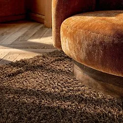 Alfombras de pelo largo - Melilla Hand Woven Wool Shaggy (marrón)