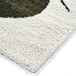 Alfombras de pelo largo - Sanghar (blanco/naranja/verde)