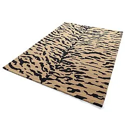 Alfombras de pelo largo - Zebra Tufted Wool Premium (beige/negro)