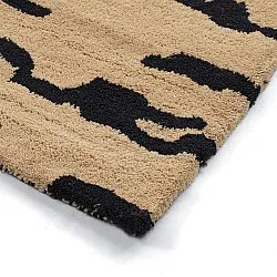 Alfombras de pelo largo - Zebra Tufted Wool Premium (beige/negro)