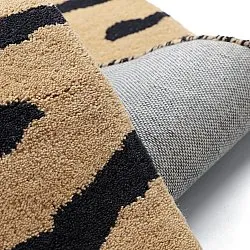 Alfombras de pelo largo - Zebra Tufted Wool Premium (beige/negro)