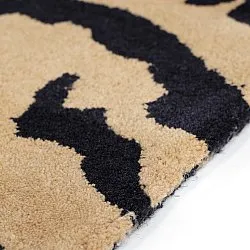 Alfombras de pelo largo - Zebra Tufted Wool Premium (beige/negro)