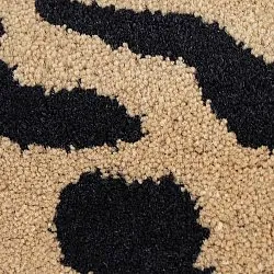 Alfombras de pelo largo - Zebra Tufted Wool Premium (beige/negro)