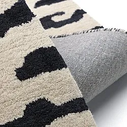 Alfombras de pelo largo - Zebra Tufted Wool Premium (blanco/negro)