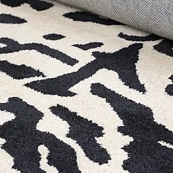 Alfombras de pelo largo - Zebra Tufted Wool Premium (blanco/negro)