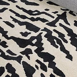 Alfombras de pelo largo - Zebra Tufted Wool Premium (blanco/negro)