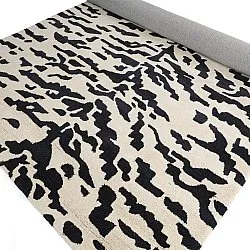 Alfombras de pelo largo - Zebra Tufted Wool Premium (blanco/negro)