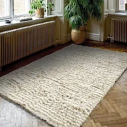 Alfombras de pelo largo - Aden (beige/blanco)
