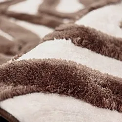 Alfombras de pelo largo - Akaba (marrón/rosa claro)