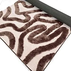 Alfombras de pelo largo - Akaba (marrón/rosa claro)