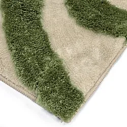 Alfombras de pelo largo - Akaba (crema/verde)