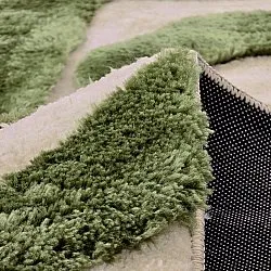 Alfombras de pelo largo - Akaba (crema/verde)