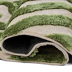 Alfombras de pelo largo - Akaba (crema/verde)