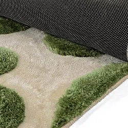 Alfombras de pelo largo - Akaba (crema/verde)