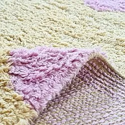 Alfombras redondeadas - Amira Natural Cotton Shaggy (beige/púrpura)