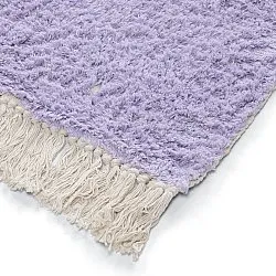 Alfombras de pelo largo - Amira Natural Cotton Shaggy (morado/beige)
