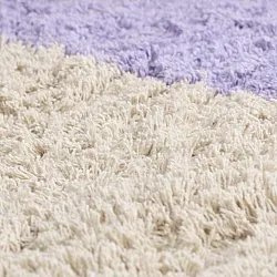 Alfombras de pelo largo - Amira Natural Cotton Shaggy (morado/beige)