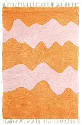 Alfombras de pelo largo - Amira Natural Cotton Shaggy (naranja/rosa)