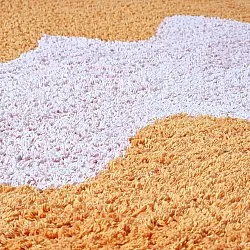 Alfombras de pelo largo - Amira Natural Cotton Shaggy (naranja/rosa)