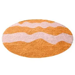 Alfombras redondeadas - Amira Natural Cotton Shaggy (naranja/rosa)