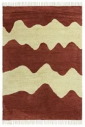 Alfombras de pelo largo - Amira Natural Cotton Shaggy (rojo/beige)