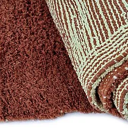 Alfombras de pelo largo - Amira Natural Cotton Shaggy (rojo/beige)