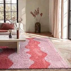 Alfombras de pelo largo - Amira Natural Cotton Shaggy (rosa)