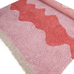 Alfombras de pelo largo - Amira Natural Cotton Shaggy (rosa)