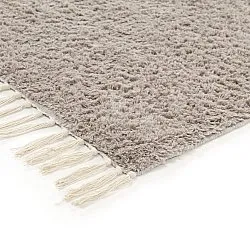 Alfombras de pelo largo - Amira Natural Cotton Shaggy (gris topo/amarillo)