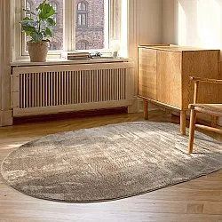 Alfombra de pelo largo ovalada - Aranga Super Soft Fur (marrón)