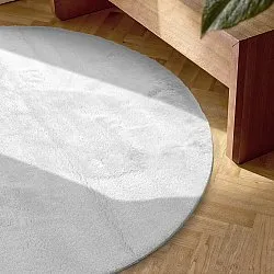 Alfombra de pelo largo ovalada - Aranga Super Soft Fur (blanco)