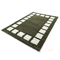 Alfombras de pelo largo - Asilah (verde/blanco)