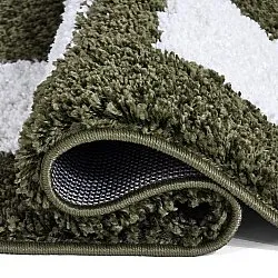 Alfombras de pelo largo - Asilah (verde/blanco)