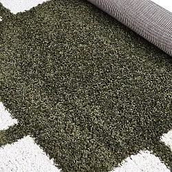 Alfombras de pelo largo - Asilah (verde/blanco)