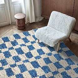 Alfombras de pelo largo - Atrani Natural Cotton Shaggy (azul)