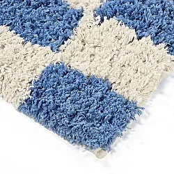 Alfombras de pelo largo - Atrani Natural Cotton Shaggy (azul)