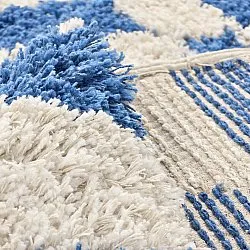 Alfombras de pelo largo - Atrani Natural Cotton Shaggy (azul)