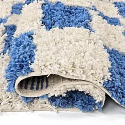 Alfombras de pelo largo - Atrani Natural Cotton Shaggy (azul)