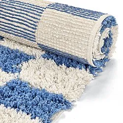 Alfombras de pelo largo - Atrani Natural Cotton Shaggy (azul)