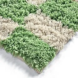 Alfombras de pelo largo - Atrani Natural Cotton Shaggy (verde)