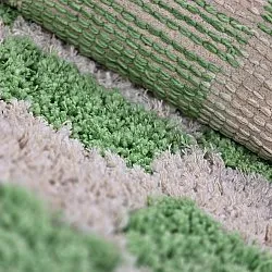 Alfombras de pelo largo - Atrani Natural Cotton Shaggy (verde)