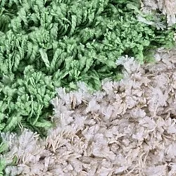 Alfombras de pelo largo - Atrani Natural Cotton Shaggy (verde)